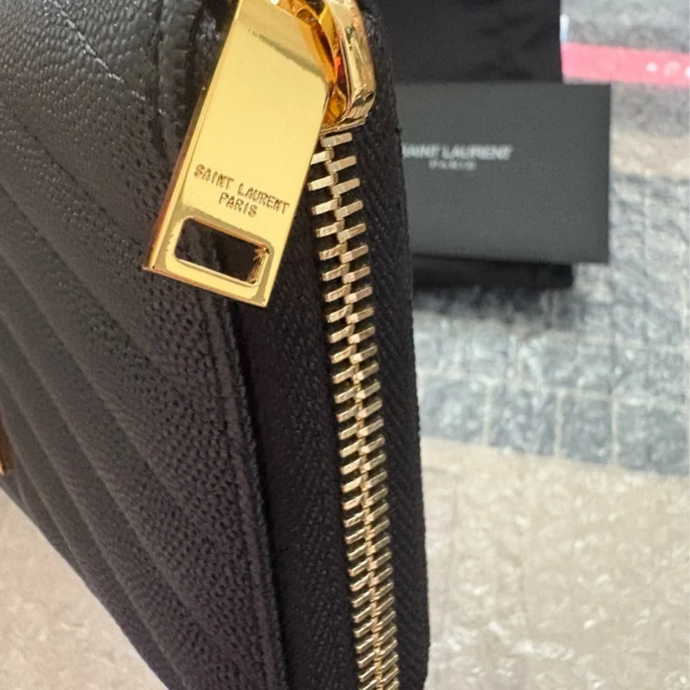 Yves Saint Laurent Cassandre Matelasse Zip Around Quilted Wallet - Picture 9 of 12